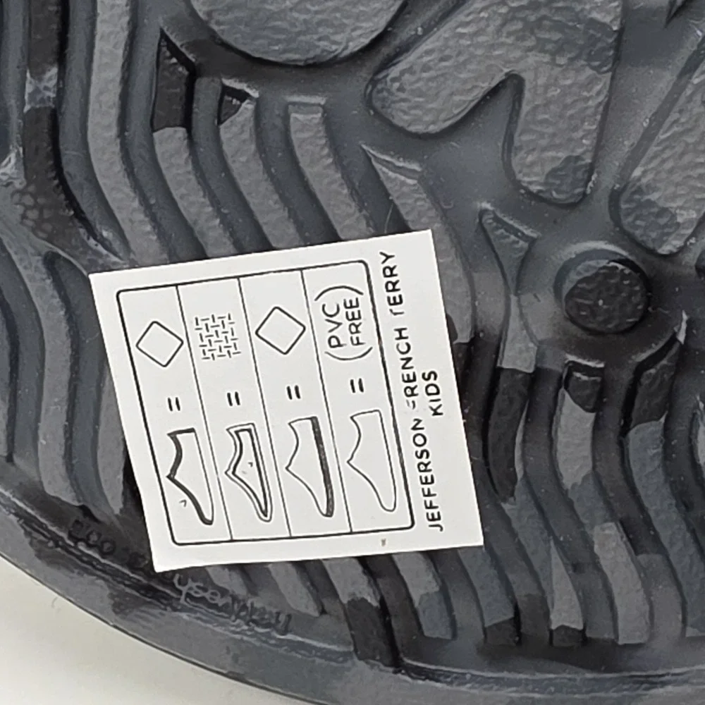 New! Native Jefferson French Terry Toddler Slip On Shoes Grey Black US C6